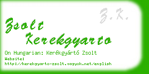 zsolt kerekgyarto business card